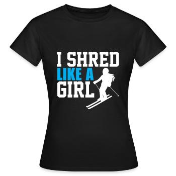 Ich Fetze Wie Ein Mädchen - Frauen T-Shirt - Schwarz - Vorne - AI Model Female 172 dark (172cm)