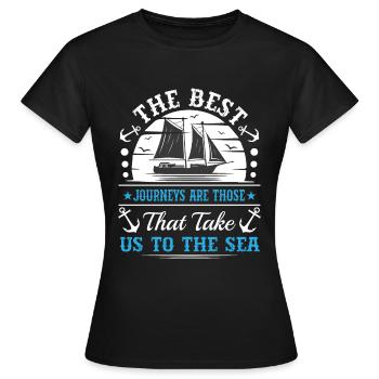 Die besten Reisen sind die, die uns in den Nahen Osten führen - Frauen T-Shirt - Schwarz - Vorne - AI Model Female 172 dark (172cm)