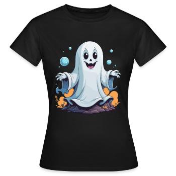 Cute Ghost - Women's T-Shirt - black - Front - AI Model Female 172 dark (172cm)