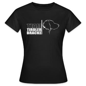 TEAM Tiroler Bracke Hunde Hund Wilsigns - Frauen T-Shirt - Schwarz - Vorne - AI Model Female 172 dark (172cm)