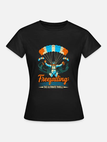 Freier Fall: der ultimative Nervenkitzel! - Frauen T-Shirt - Schwarz