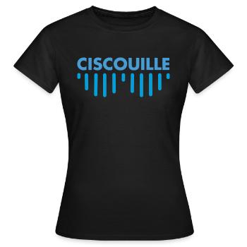 Ciscouille Remix Blague pour Informaticien - T-shirt Femme - noir - Devant - AI Model Female 172 dark (172cm)