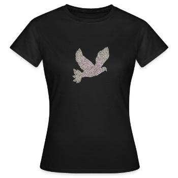 colombe de la paix - T-shirt Femme - noir - Devant - AI Model Female 172 dark (172cm)
