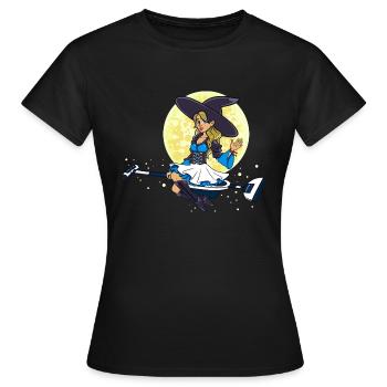 Entreprise de nettoyage de sorcière - T-shirt Femme - noir - Devant - AI Model Female 172 dark (172cm)