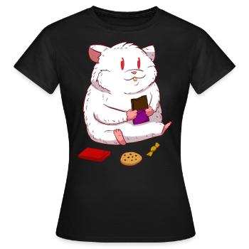 Hamster Schokolade Schoko Naschkatze - Frauen T-Shirt - Schwarz - Vorne - AI Model Female 172 dark (172cm)