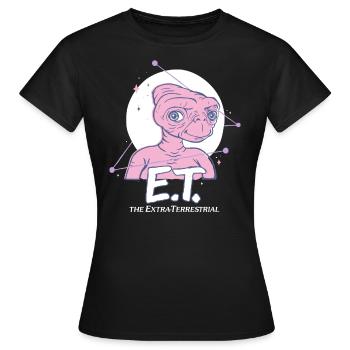 E.T. The Extra-Terrestrial Mond Porträt - Frauen T-Shirt - Schwarz - Vorne - AI Model Female 172 dark (172cm)