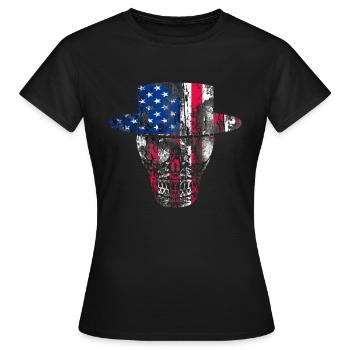 USA T Shirt cool Patriot Geschenk - Frauen T-Shirt - Schwarz - Vorne - AI Model Female 172 dark (172cm)