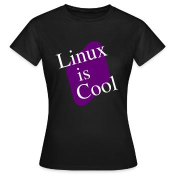Linux est cool - lettrage pour les fans d’ordinateurs - T-shirt Femme - noir - Devant - AI Model Female 172 dark (172cm)