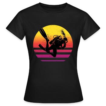 Scuba Diver Plongée Homme Diver Diver - T-shirt Femme - noir - Devant - AI Model Female 172 dark (172cm)