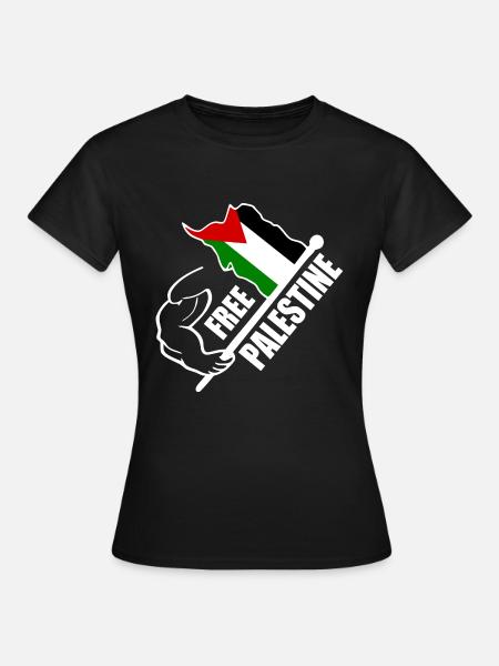 Free palestine - Frauen T-Shirt - Schwarz