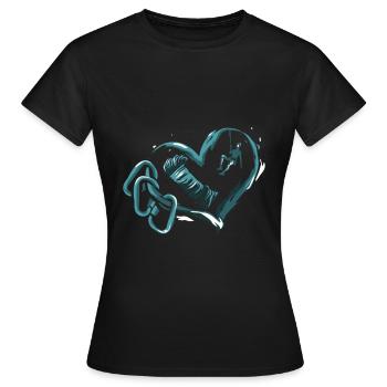 Felskletterer Felsklettern Hobby Geschenk - Frauen T-Shirt - Schwarz - Vorne - AI Model Female 172 dark (172cm)