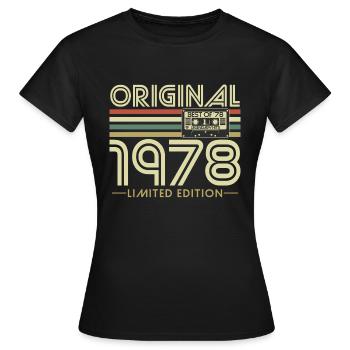Original 1978 vintage vintage anniversaire rétro - T-shirt Femme - noir - Devant - AI Model Female 172 dark (172cm)