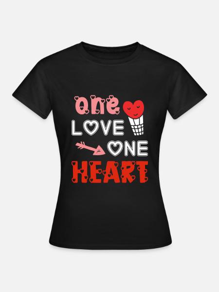 One Love One Heart - Women's T-Shirt - black