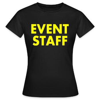 Event staff - Frauen T-Shirt - Schwarz - Vorne - AI Model Female 172 dark (172cm)