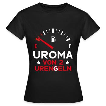 MUTTERTAG UROMA VON 2 URENKELN URENGELN UROMA - Frauen T-Shirt - Schwarz - Vorne - AI Model Female 172 dark (172cm)