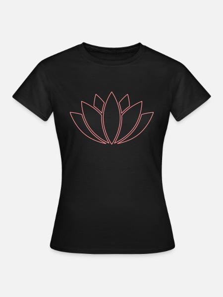 LOTUS - Frauen T-Shirt - Schwarz