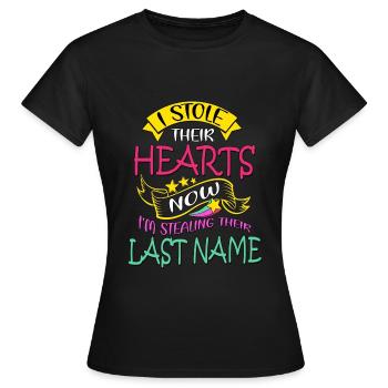 Adoption Day, Adoption Mom Dad Parents - Women's T-Shirt - black - Front - AI Model Female 172 dark (172cm)