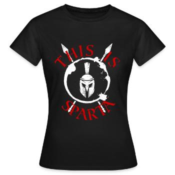 Spartiates - C'est Sparta - T-shirt Femme - noir - Devant - AI Model Female 172 dark (172cm)