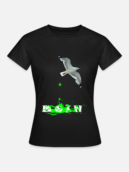 Kackende Moewe - Frauen T-Shirt - Schwarz