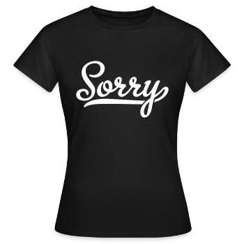 Désolé - T-shirt Femme - noir - Devant - AI Model Female 172 dark (172cm)