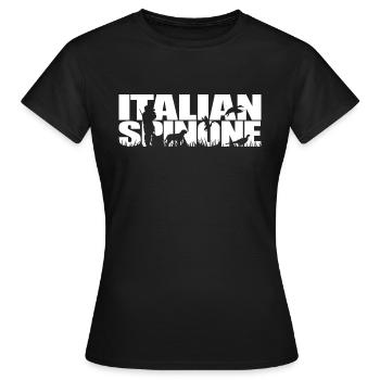 ITALIAN SPINONE Jagdhund Jagdhunde Wilsigns - Frauen T-Shirt - Schwarz - Vorne - AI Model Female 172 dark (172cm)