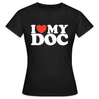 I Love My doc Heart Shirt - Women's T-Shirt - black - Front - AI Model Female 172 dark (172cm)