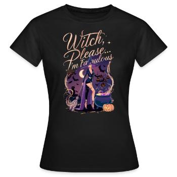 Halloween Witch Please I Am Fabulous - Women's T-Shirt - black - Front - AI Model Female 172 dark (172cm)