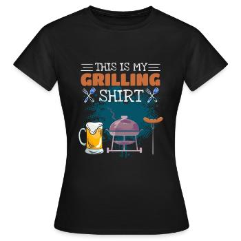 C’est cadeau de barbecue barbecue de chemise de barbecue - T-shirt Femme - noir - Devant - AI Model Female 172 dark (172cm)