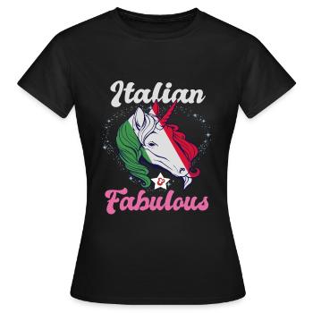 Italie Italienne Italienne Cadeau italien - T-shirt Femme - noir - Devant - AI Model Female 172 dark (172cm)