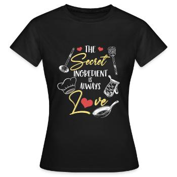Cuisine Cuisine Chef Cuisine Grill Cadeau - T-shirt Femme - noir - Devant - AI Model Female 172 dark (172cm)
