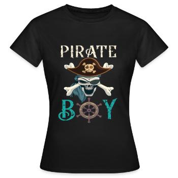 Pirat Totenkopf Piratenschiff Geschenkidee - Frauen T-Shirt - Schwarz - Vorne - AI Model Female 172 dark (172cm)