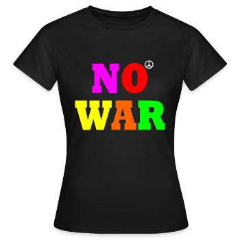 No war - T-shirt Femme - noir - Devant - AI Model Female 172 dark (172cm)