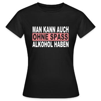 Alcool - T-shirt Femme - noir - Devant - AI Model Female 172 dark (172cm)
