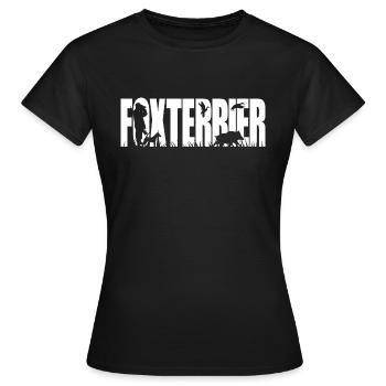 FOXTERRIER glatthaar Jagdhund Jagdhunde Wilsigns - Frauen T-Shirt - Schwarz - Vorne - AI Model Female 172 dark (172cm)