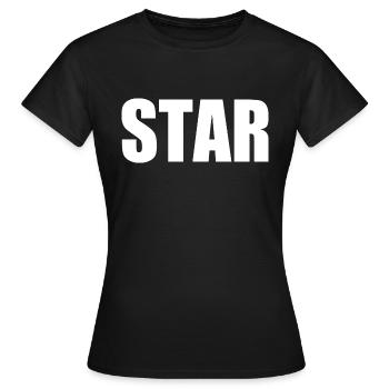 Star - T-shirt Femme - noir - Devant - AI Model Female 172 dark (172cm)