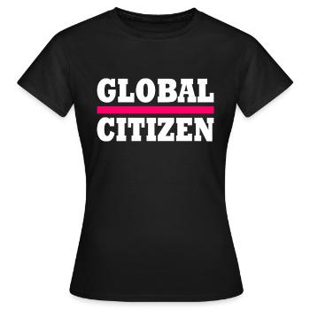 global citizen - Frauen T-Shirt - Schwarz - Vorne - AI Model Female 172 dark (172cm)