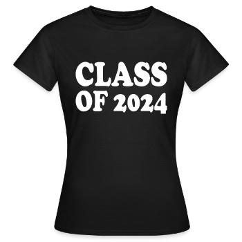Class of 2024 - Women's T-Shirt - black - Front - AI Model Female 172 dark (172cm)
