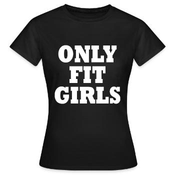 Only fit girls - T-shirt Femme - noir - Devant - AI Model Female 172 dark (172cm)