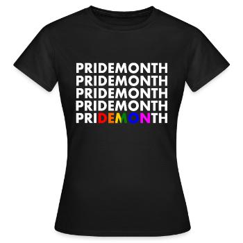 pride month demon - T-shirt Femme - noir - Devant - AI Model Female 172 dark (172cm)