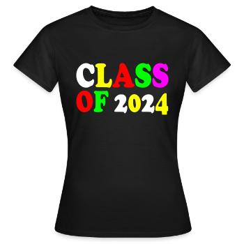 Class of 2024 - Women's T-Shirt - black - Front - AI Model Female 172 dark (172cm)