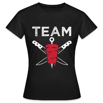 team kebab team kebab türkisches restaurant - Frauen T-Shirt - Schwarz - Vorne - AI Model Female 172 dark (172cm)