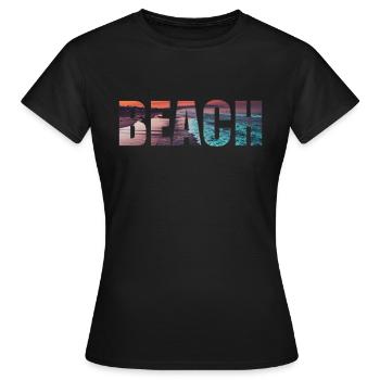 Plage - plage - T-shirt Femme - noir - Devant - AI Model Female 172 dark (172cm)