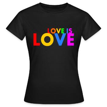 Love is love - Frauen T-Shirt - Schwarz - Vorne - AI Model Female 172 dark (172cm)