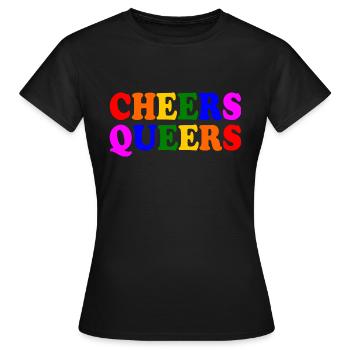Cheers queers - T-shirt Femme - noir - Devant - AI Model Female 172 dark (172cm)