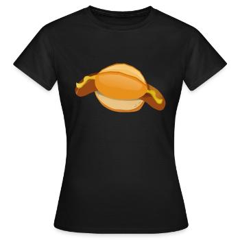 grilles bratwurst fried sausage grillen - T-shirt Femme - noir - Devant - AI Model Female 172 dark (172cm)