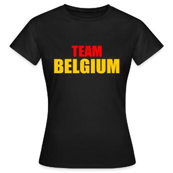 Belgium - Women's T-Shirt - black - Front - AI Model Female 172 dark (172cm)