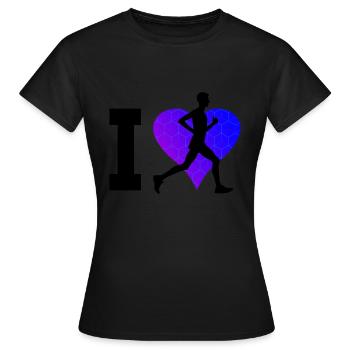 Course Hommes Femmes Jogging Jogging Course à pied - T-shirt Femme - noir - Devant - AI Model Female 172 dark (172cm)