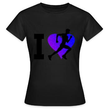 Course, Femmes, Jogging, Hommes, Course à pied, Course à pied - T-shirt Femme - noir - Devant - AI Model Female 172 dark (172cm)