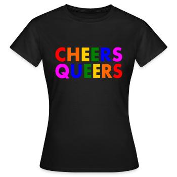 Cheers queers - T-shirt Femme - noir - Devant - AI Model Female 172 dark (172cm)