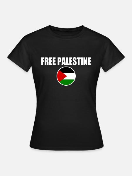Free palestine - Frauen T-Shirt - Schwarz